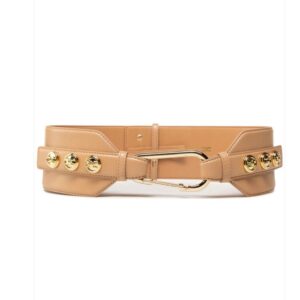 Home aurelia sculpted leather waist belt